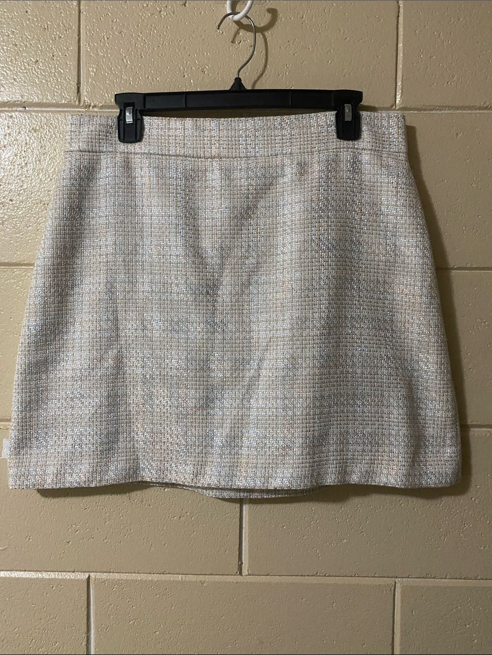 Calvin Klein Cream Tweed Mini Skirt